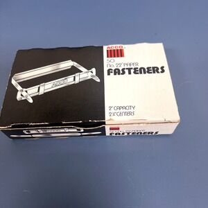 ACCO 2" CAPACITY Prong Fasteners ACCO‎ Box Of 50 2 3/4 Centers Stock # 70022 New